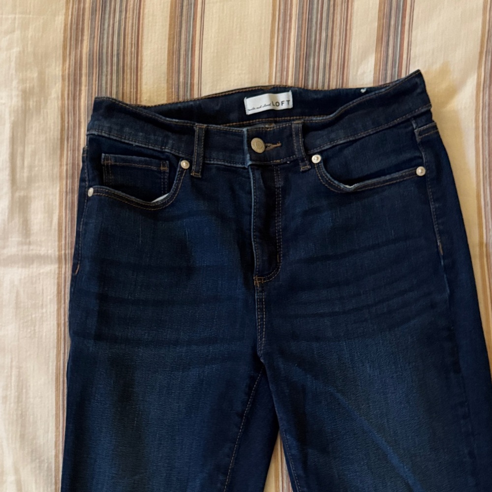LOFT Women's Deep Indigo Skinny Jeans